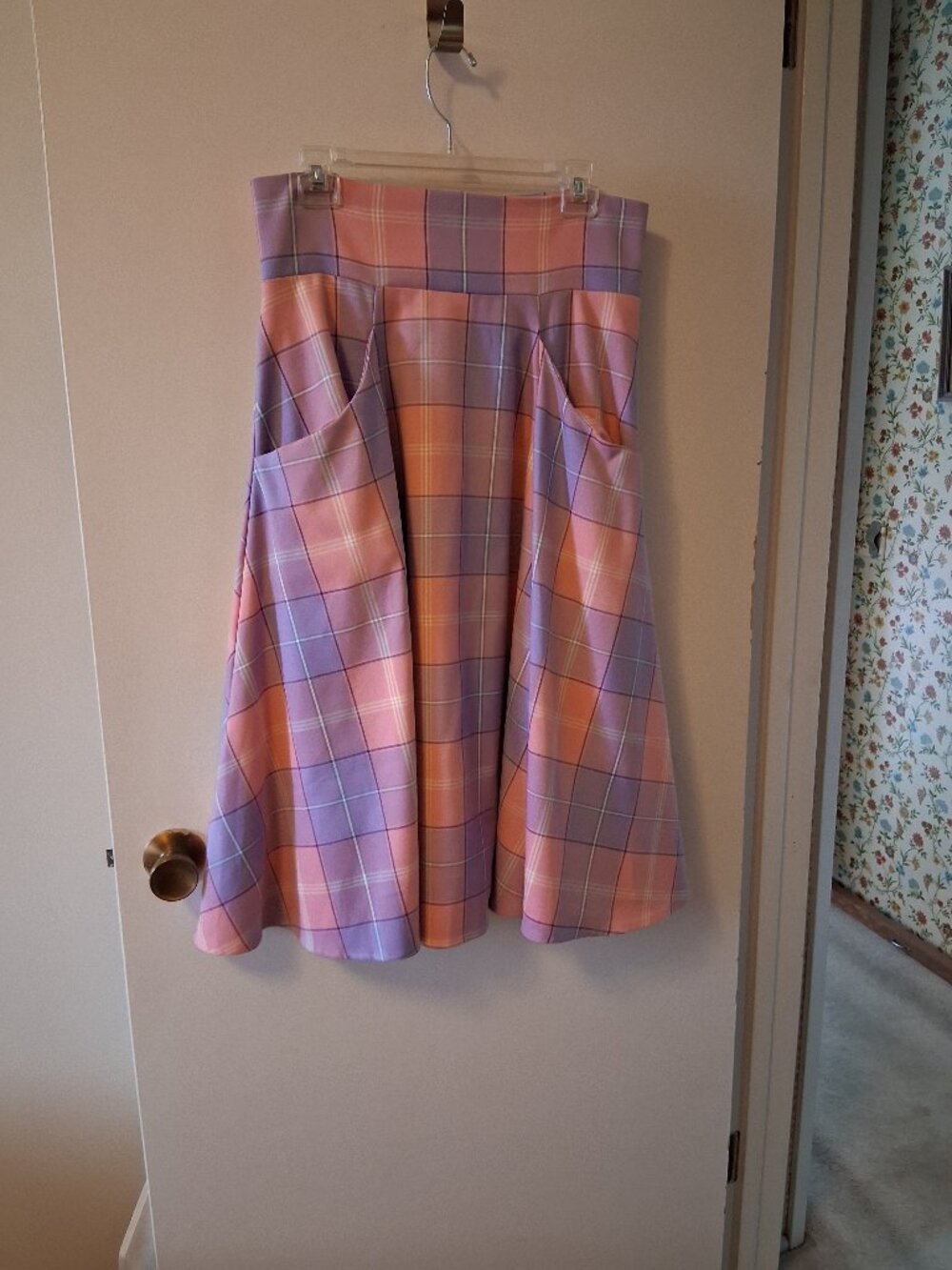 Collectif Plaid Swing Skirt, M